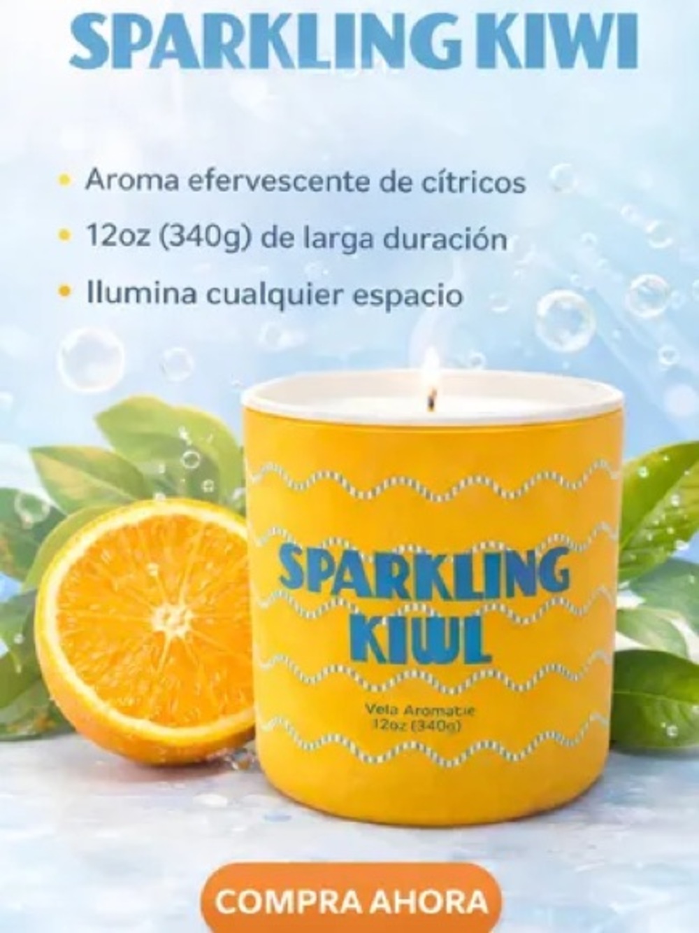 Sparkling Kiwi Citrus  Candle